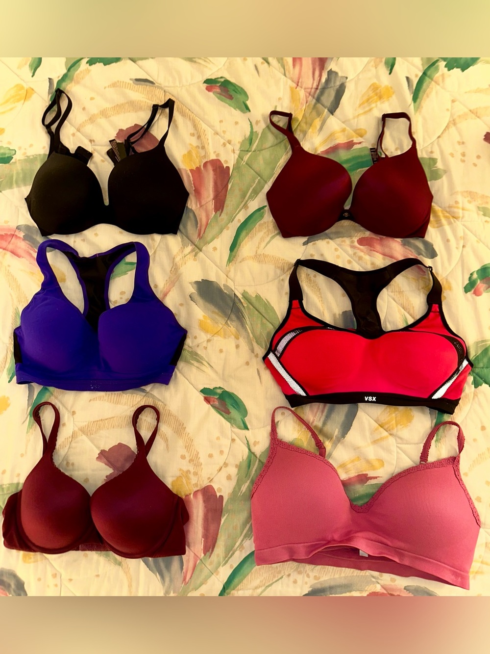 Victoria's Secret Lot of 6 Vintage and Sports Bras 34D